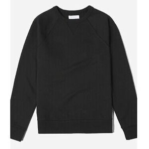 Everlane Terry Cloth Crew Neck in Black Size Small
